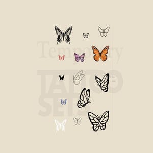 Butterfly Temporary Tattoo Pack 2 (Set of 2)