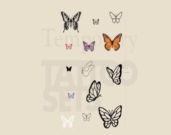 Butterfly Temporary Tattoo Pack 2 (Set of 2)
