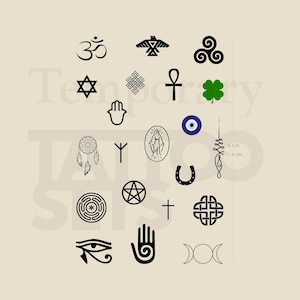 Protection Symbol Pack Temporary Tattoo (Set of 2)