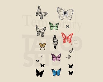 Butterfly Temporary Tattoo Pack (Set of 2)
