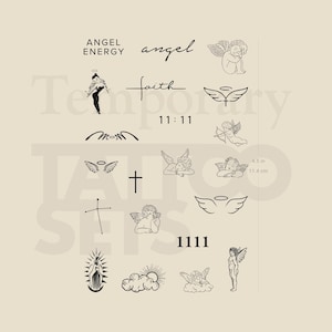 Tijdelijke tattoo engelenpakket (set van 2)