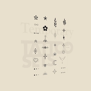 Confezione di tatuaggi temporanei con ornamento per le dita (set da 2)