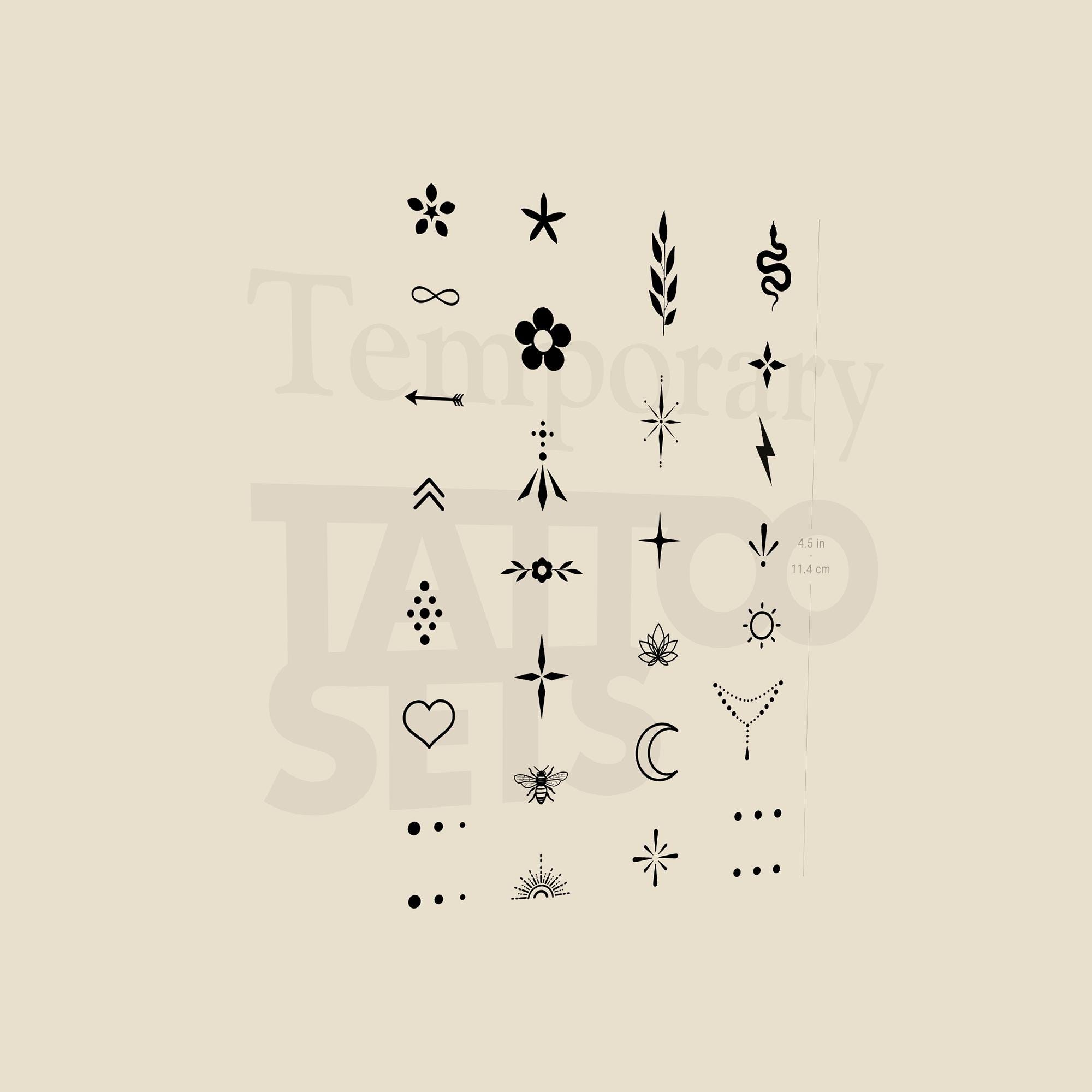 Finger tattoo stencils - Etsy Österreich, image size:2000x2000