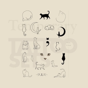 Cat Pack Temporary Tattoo (Set of 2)