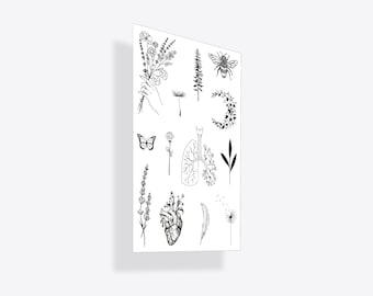 Nature Temporary Tattoo Pack (Set of 2)