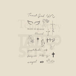 Faith tijdelijke tattoo-pakket (set van 2)