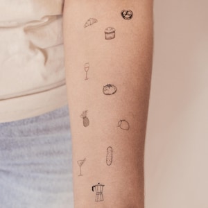 Foodie Pack Temporary Tattoo (Set of 2)
