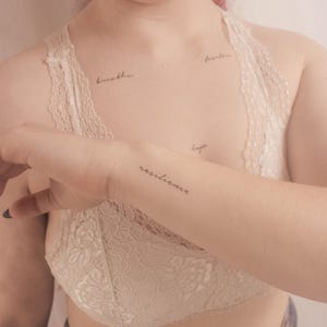 Ein Wort temporäres Tattoo Pack (2er Set)