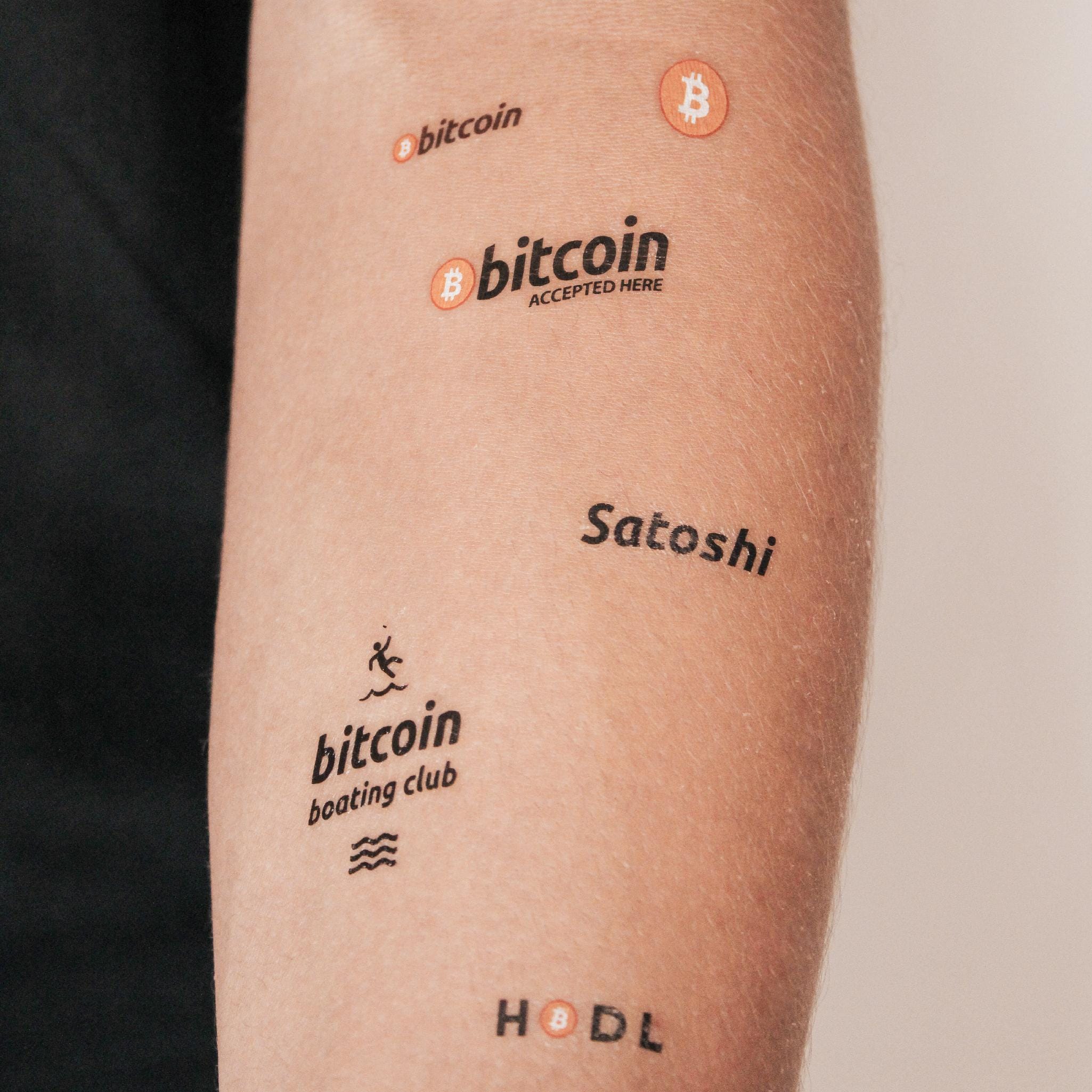 ビットコインパック タトゥーシール（2枚セット） - Etsy 日本