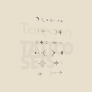 Finger Composition Temporary Tattoo Pack (Set of 2)