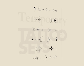 Finger Composition Temporary Tattoo Pack (Set of 2)