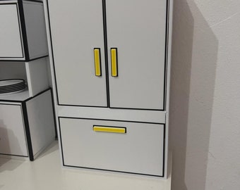 Mini Side by Side Kühlschrank mit Stauraum für Miniverse u.ä.