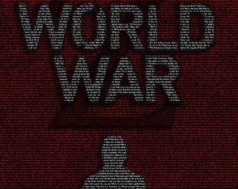 World War Z (2013) Handwritten Movie Script Poster