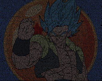 Dragon Ball Super: Broly (2019) Handwritten Movie Script poster (Gogeta Version)