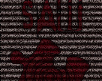 Saw (2004) Handwritten Movie Script Poster