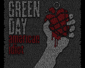 Green Day: American Idiot (2004) Handwritten Album Lyrics Poster
