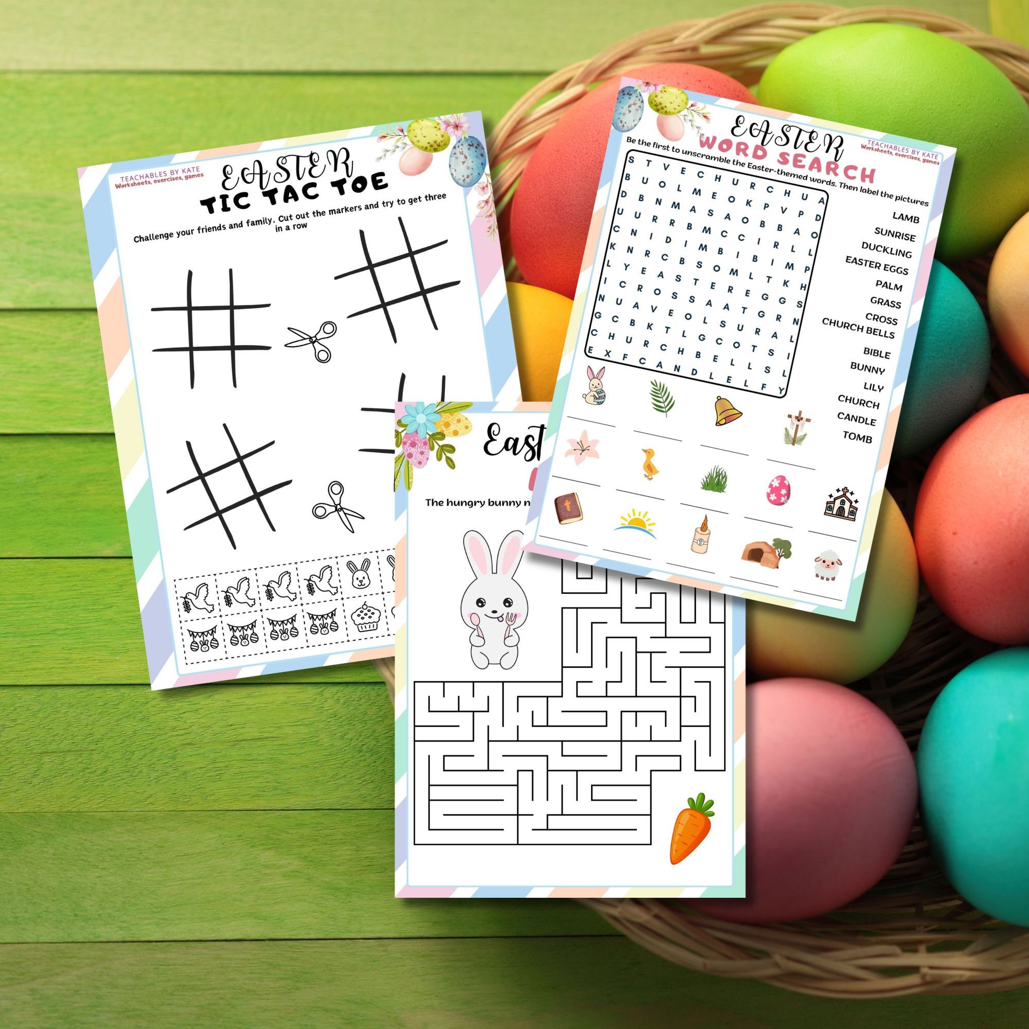Easter Bundle Worksheets Activities for Kids Craft Set for Children ...