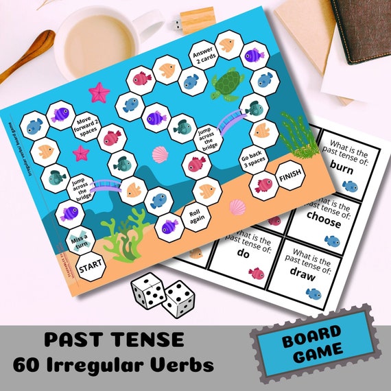 Action Verbs Board Game, ESL Printable Board Games