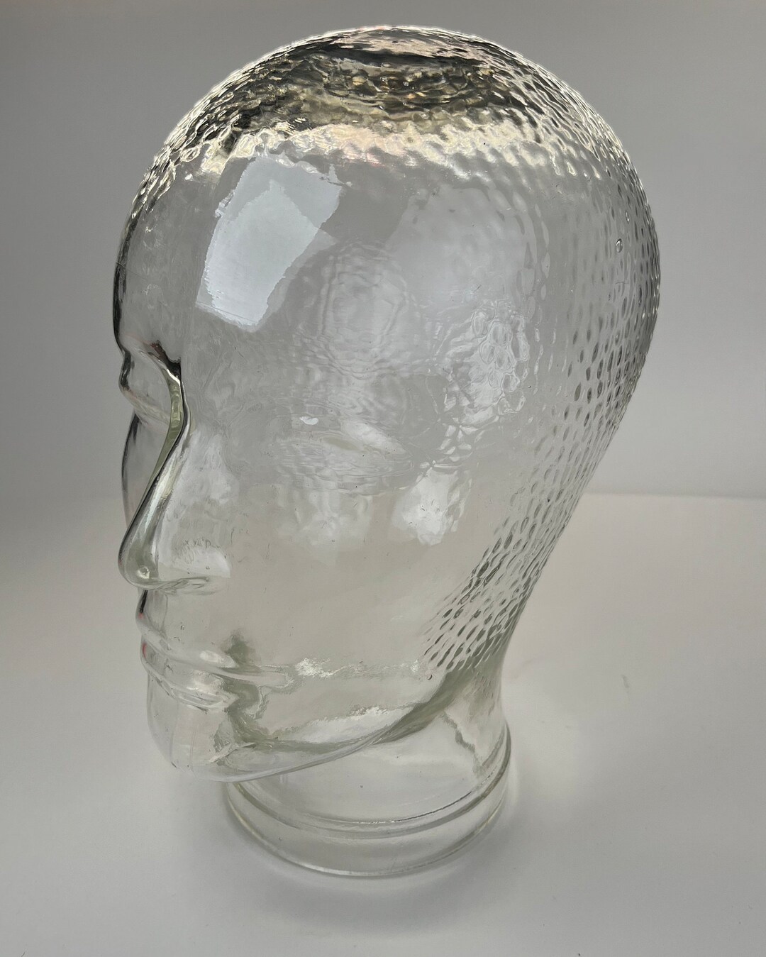 Vintage Glass Display Head Mannequin Etsy