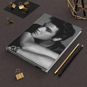 Vintage Young Elvis Presley Portrait Hardcover Journal Notizbuch für King of Rock and Roll Lovers