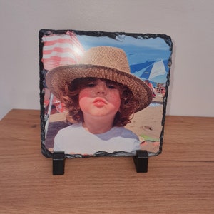 Personalized stone painting, painting with sublimated photo, gift, birthday, communion, anniversaries, decoration article.
