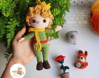 Little Prince Amigurumi Crochet Pattern: Fox and Rose (Digital PDF)