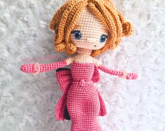 編みぐるみ まりりんです マリリン・モンローのかぎ針編み人形のパターン：ローレライ風編み