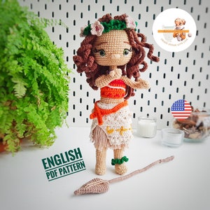 Moana crochet pattern,Disney crochet doll,Amigurumi Moana,DIY Moana doll,Crochet Disney princess,Disney character pattern,Moana-inspired amigurumi,Crochet Disney princess,Disney crochet doll,Moana toy pattern,Handmade Moana doll,Disney-themed crochet