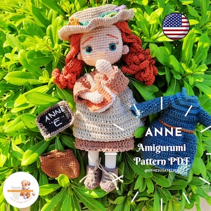 Anne Shirley Crochet Doll Pattern: Amigurumi Dress-Up DIY (PDF Pattern)