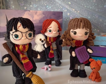 Wizard Amigurumi Crochet Pattern, Magical Character Dolls (PDF Pattern Bundle Set)