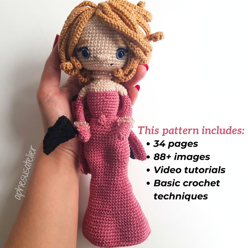 Marilyn Monroe, Amigurumi Doll Pattern, Amigurumi PDF Pattern, Crochet Tutorial, Amigurumi Toys, Handmade Toys, DIY Crafts, Iconic Figure zdjęcie 2