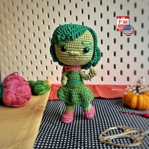 Emotion development toy gifts for kids, Amigurumi doll pdf pattern, Beginner crochet tutorial, disgusting feeling cute amigurumi character