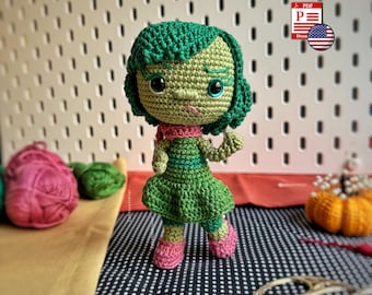 Amigurumi Disgust Doll Amigurumi Pattern PDF, Crochet Emotional Character for Collection or Gift