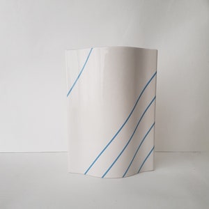 Stylish vase with a typical 1980&#39;s Swedish design by Höganäs Keramik