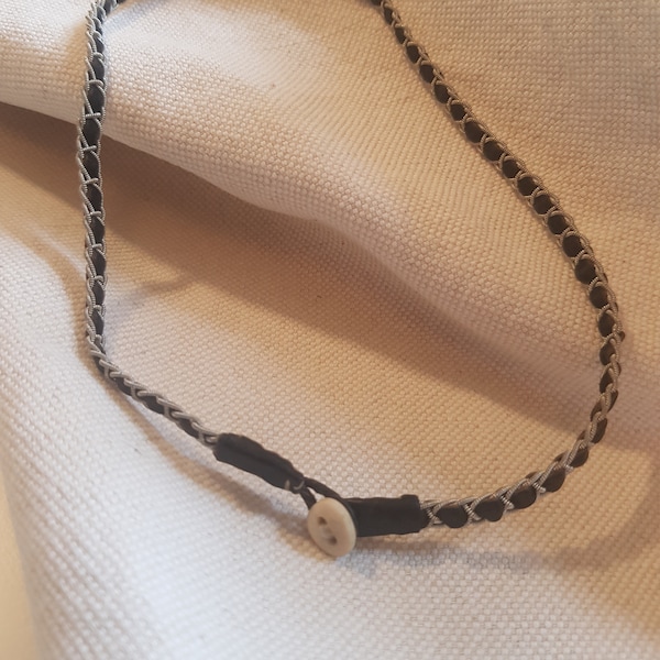 Sami Leather and Pewter necklace