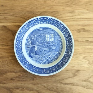 Rorstrand blue and white limited edition collectors Father&#39;s day plate made in Sweden 1971