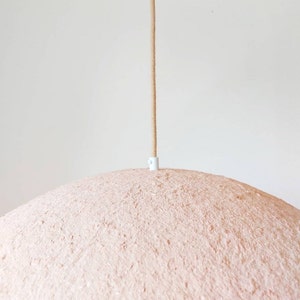 Paper Mache Lamp, Pendant Light, Minimalist Lamp, Wabi Sabi Light image 2