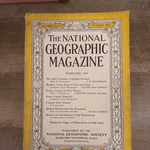 Vintage National Geographic magazines
