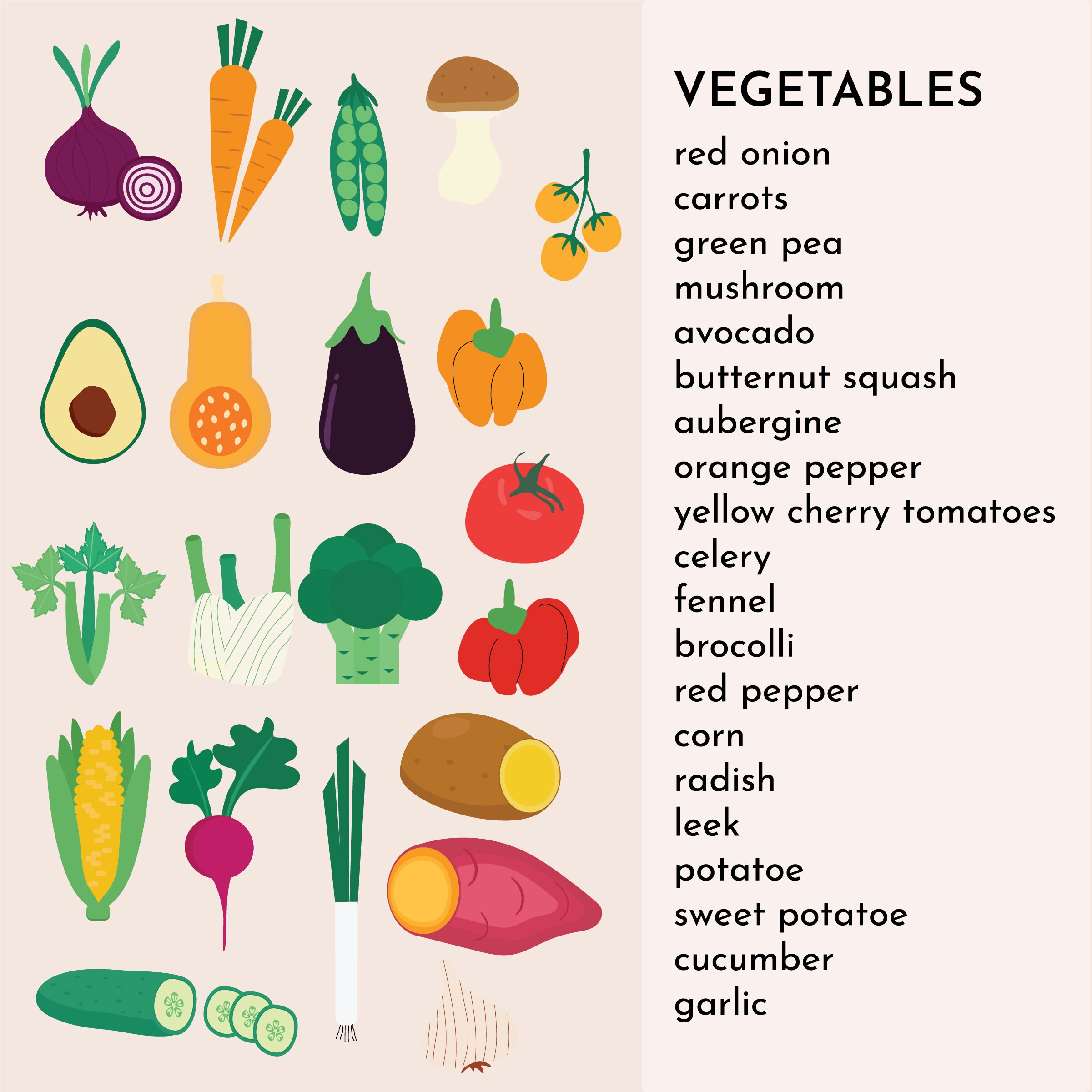 Vegetable SVG Bundle, Printable Cute Vegetable Vector Files, Vegetables ...