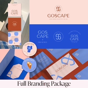 Kit di identità di marca moderna, pacchetto completo di branding, kit di branding personalizzato, progettazione di loghi personalizzati, kit di loghi per viaggi, logo aziendale moderno