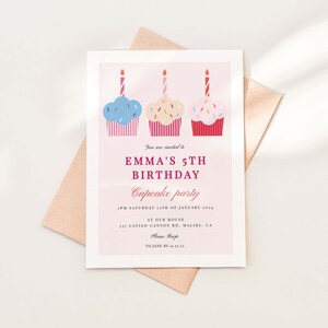 Cupcake Decorating Birthday Invitation, Cupcake Birthday Template ...