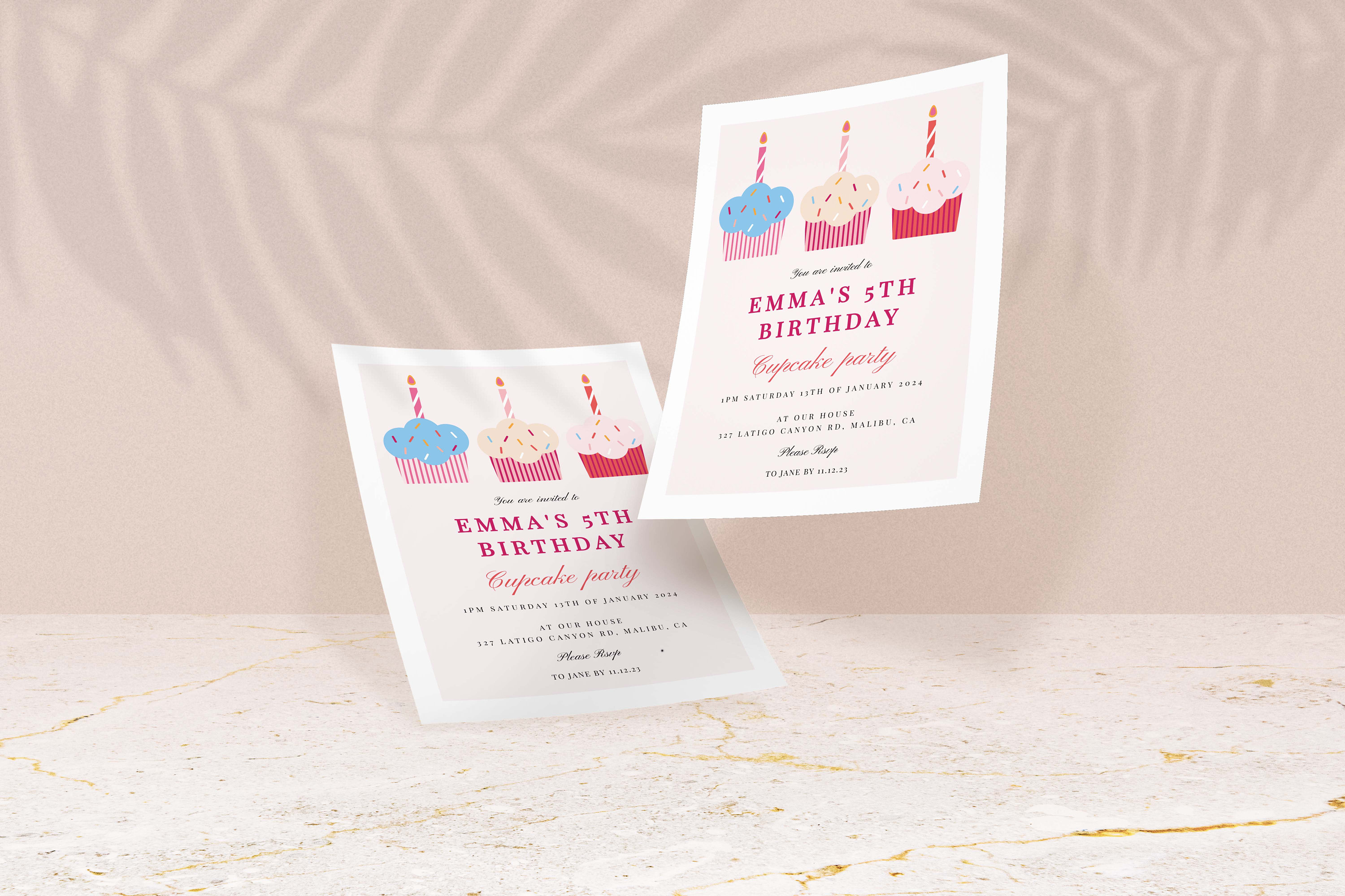 Cupcake Decorating Birthday Invitation, Cupcake Birthday Template ...