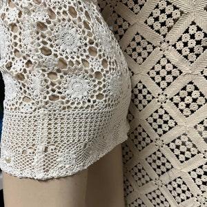 Crochet skirt beach skirt mini skirt flower skirt boho skirt white skirt for women skirt handmade skirt vintage lace skirt adjustable waist