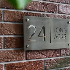 Contemporary Cut Out Modern House Number Sign Printed Address Signage ...