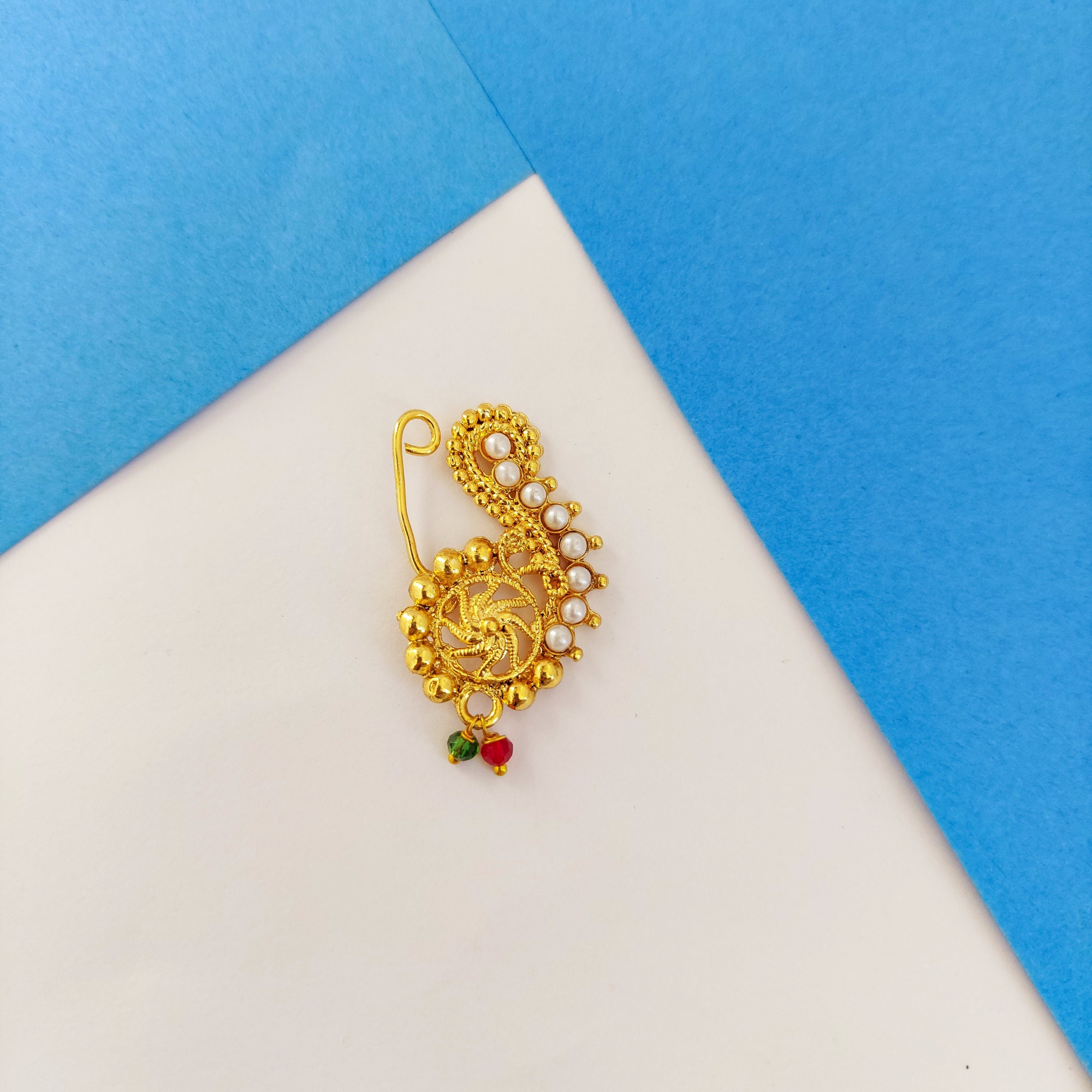 Bengali nose pin design outlet