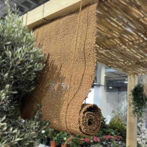 Coconut Fence / Carpet / Ground Sheet / Fence with 100% Concealment / Curtain for Garden, Terrace and Outdoors / Natural