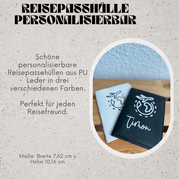 Reisepasshülle personalisiert / Geschenk für Reiseliebhaber / Passhülle / Passport / Schutzhülle / Travel Bag