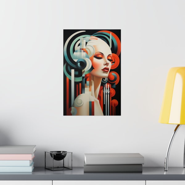 Art Deco woman Premium Matte Vertical Poster