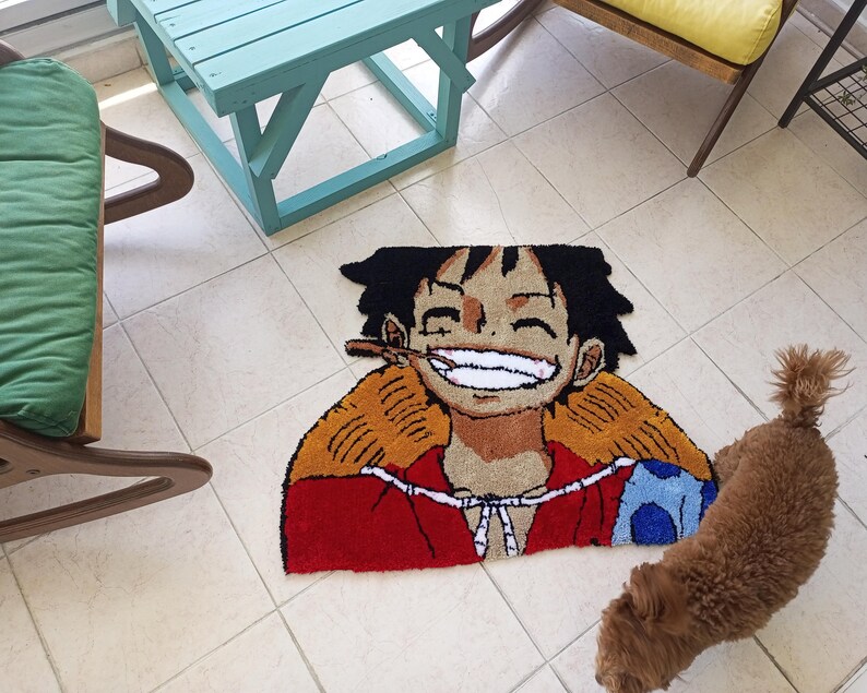 Monkey Luffy Tufted Rug Anime Carpet Irregular Rug Kids - Etsy