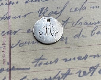 Victorian M Love Token Charm